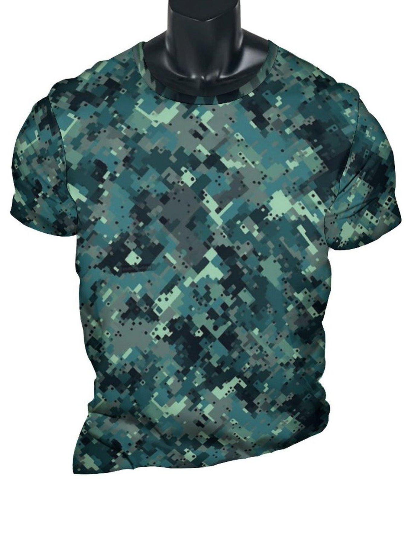 mens camouflage graphic print t shirt details 0