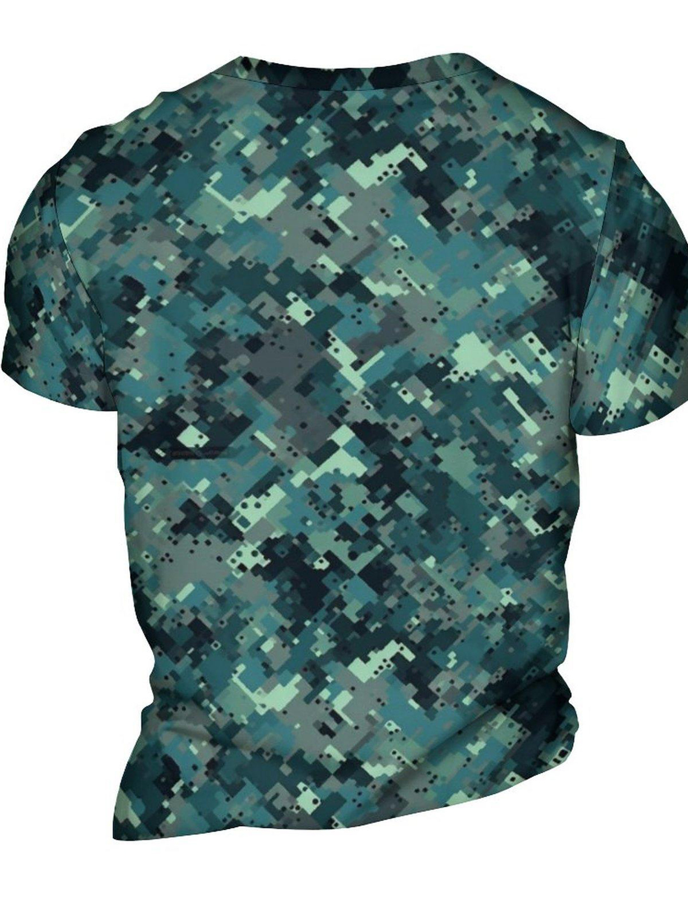 mens camouflage graphic print t shirt details 5