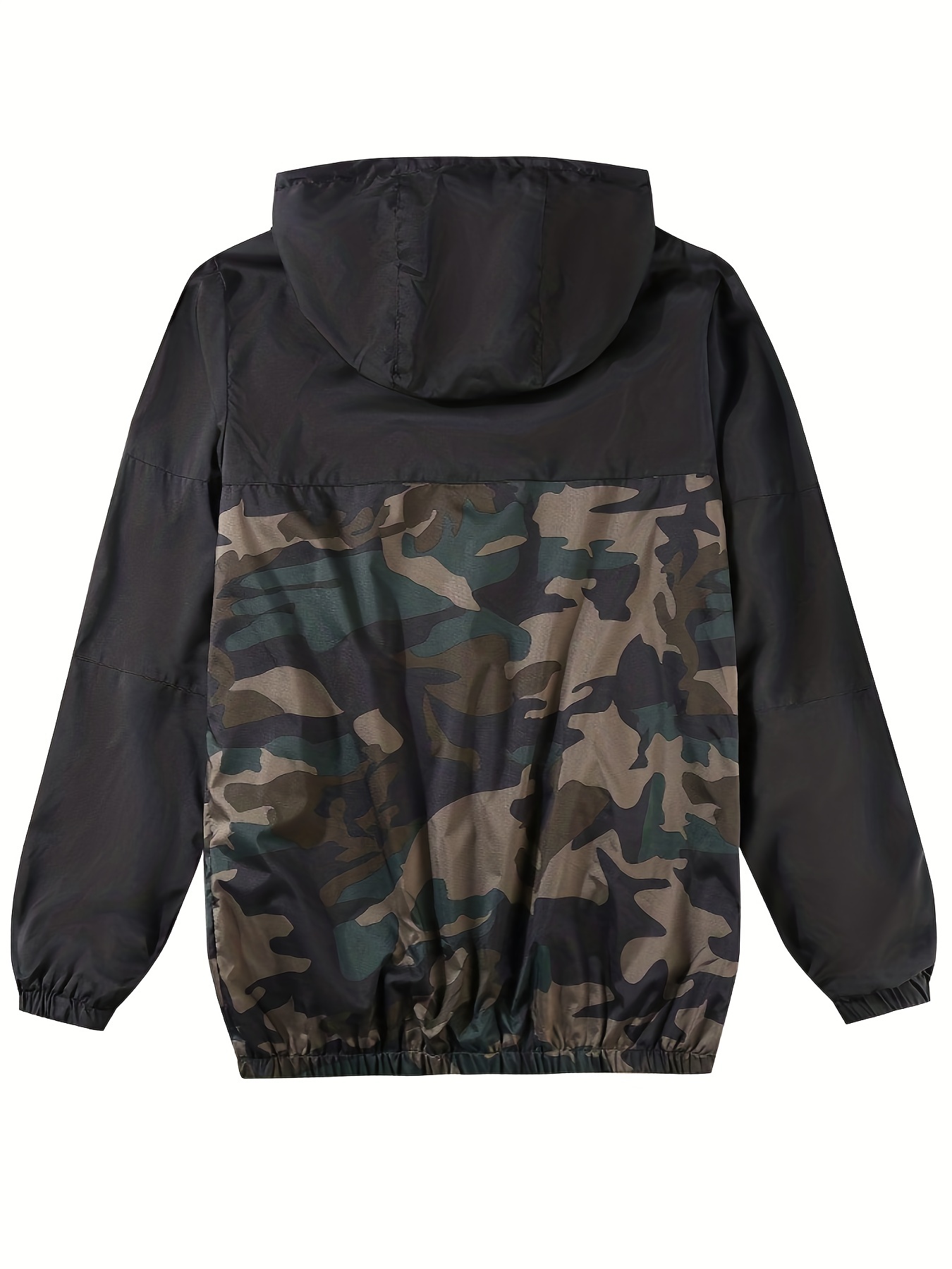 camouflage pattern hooded jackets by activity mens casual loose fit breathable zip up jackets for spring fall details 11