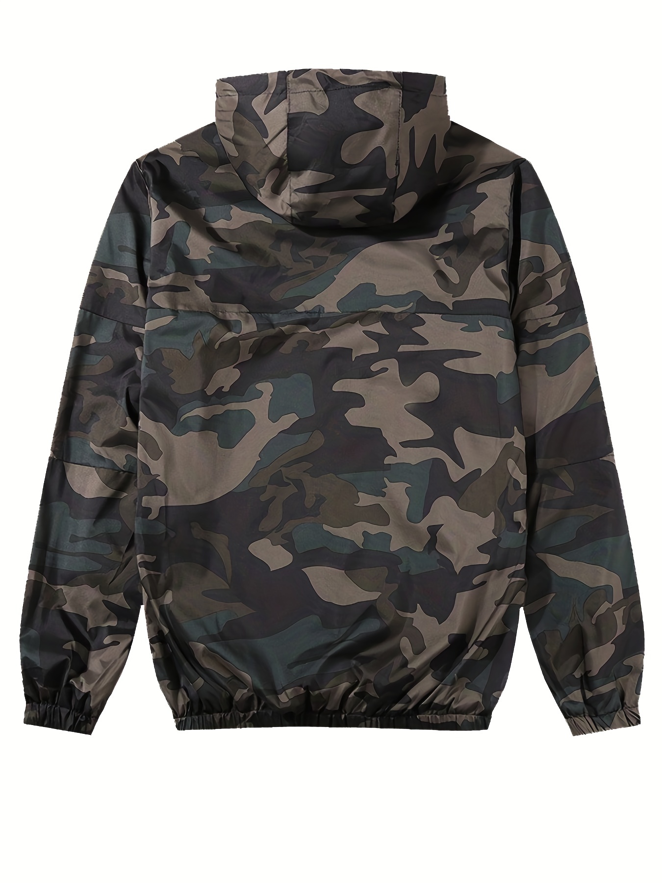 camouflage pattern hooded jackets by activity mens casual loose fit breathable zip up jackets for spring fall details 15