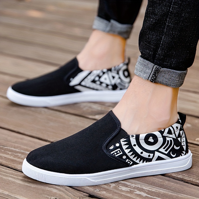 slip canvas shoes men s trendy ethnic style comfy non slip details 2