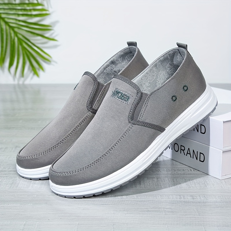 slip canvas shoes men s solid breathable non slip slip details 3