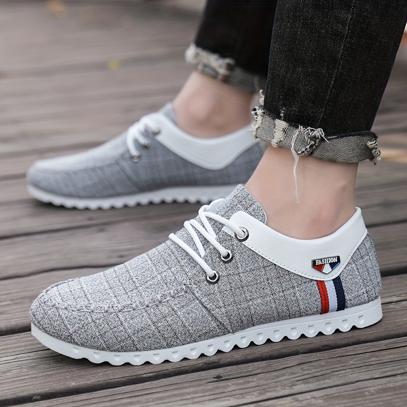 mens vintage breathable canvas shoes comfy non slip lace up rubber sole durable walking shoes mens footwear highquality & affordable temu details 7