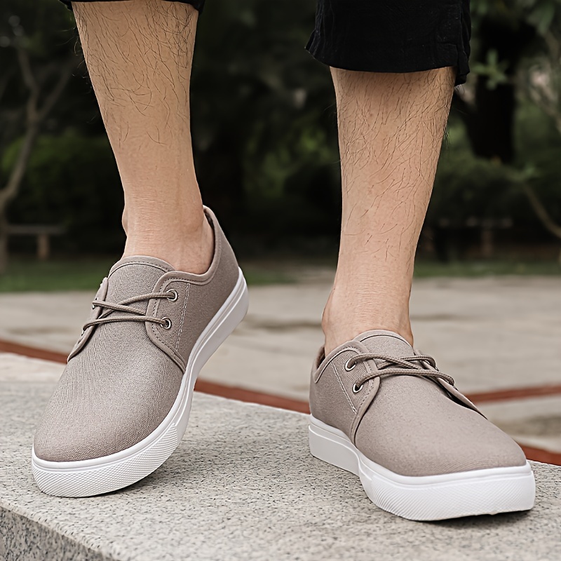 casual canvas shoes men s breathable lightweight low top details 8